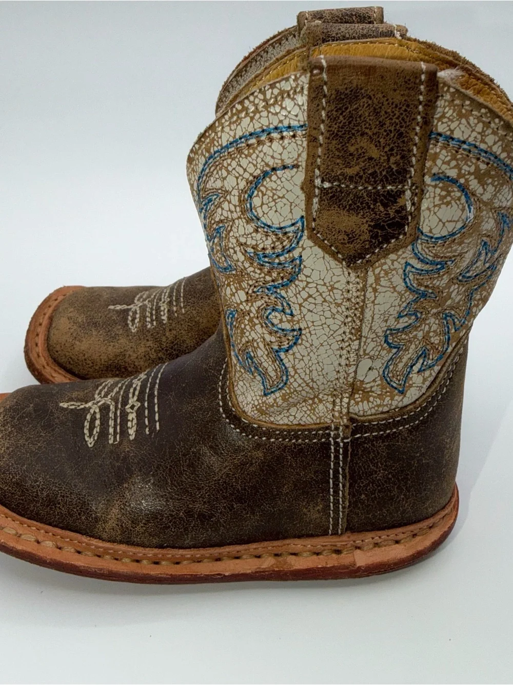 Roper Cowbabies Parker Boots Infants/Toddlers Size 3 Brown Leather Foot